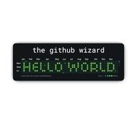 Pegatinas: 200 mm, 1 unidad, The Github Wizard Hello World Github Contribution Graph Mega Sticker
