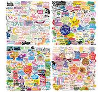 Pegatinas 200 Stickers Frases, Pegatinas Inspiradoras Motivadoras, Pegatinas Vinilo Impermeable, Pegatinas para Ordenador Portatil Agenda Scrapbook Guitarra Botella Agua Maleta Macbook Moviles PC etc
