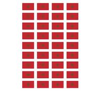 Pegatinas: 25 x 15 mm, 36 unidades - Bandera - Marruecos - MA - para coche, maleta, portátil y más