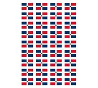 Pegatinas: 25 x 15 mm, 36 unidades - Bandera - República Dominicana - DO - para coche, maleta, portátil y más