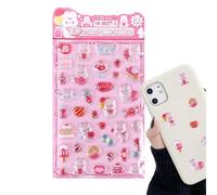 Pegatinas 3D - 15 cm cute pegatinas | CrystalStickers Self Adhesive PVC Paper Waterproof Decorative Sheet - Dibujos Animales Relief Design | Diary DIY Phone Crafts Kids Girls