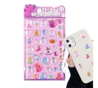 Pegatinas 3D - 15 cm cute pegatinas | CrystalStickers Self Adhesive PVC Paper Waterproof Decorative Sheet - Dibujos Animales Relief Design | Diary DIY Phone Crafts Kids Girls