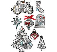 Pegatinas 3D, 32 x 80 mm, 25 x 65 mm, diseño de Navidad, 8 unidades