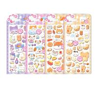 Pegatinas 3D - 4 Hojas Con Estampado De Patas, Pegadores De Diario | Calcomanías Para La Cubierta Del Teléfono | Adecuado Para Niños Adolescentes Amantes De Las Artesanías Estudiantes Profesores