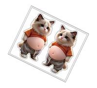 Pegatinas 3D abombadas - Divertidas pegatinas de vientre de gato - para manualidades, pegatinas para portátiles y decoración de teléfono móvil - para diario, cuaderno, planificador, para