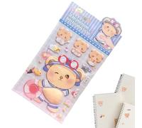 Pegatinas 3D, calcomanía 3D de animales para planificador - Pegatinas con diseño de vientre suave | Para adultos Escuela Recompensa Monopatín Ordenador Teléfono Agenda Diario