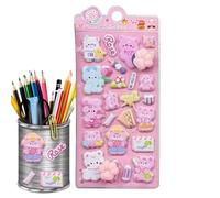 Pegatinas 3D - Calcomanías que Brillan en la Oscuridad y Relajantes - Adhesivos 3D apretables con animales - Para Portátil, de Móvil, Botella, Equipaje, Taza, Scrapbooking y