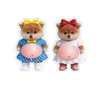 Pegatinas 3D de dibujos animados, 2 piezas de calcomanías sensoriales relajantes, calcomanías 3D de perro, figuras para apretar, para laptop, de teléfono, botella de agua, equipaje, taza, niños