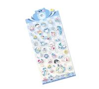 Pegatinas 3D de dibujos animados para álbumes de recortes, animales marinos, mariposas, postres, planificadores, diarios, tabletas, monopatín, accesorios de oficina