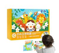 Pegatinas 3D de Espuma | 12 Piezas Juego de Dibujos Animados 3D Divertido - Puzzles de Animales de Espuma para | para decoración del hogar, Escuela, Proyecto artístico, Oficina, Ocio y