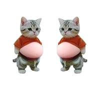 Pegatinas 3D de gato gordito, diseño seguro y seguro, 16 x 12 cm, calcomanías decorativas 3D, vientre apretado, para adultos, niños, álbumes de recortes, planificadores, fundas de teléfono