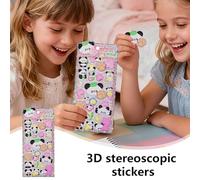 Pegatinas 3D Lindas - Pegatinas de Panda Lindas y Estéticas para Decoración | Calcomanías De Animales Para Scrapbooking | para Scrapbooking, Cuaderno y Diario, Manualidades, Niños y Niñas, Mujeres, y