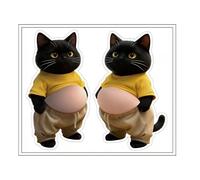 Pegatinas 3D Lindas,Pegatinas Divertidas de Barriga de Gato - de Animales Pequeños para Manualidades y Diarios,para Libretas y Agendas, Fundas de Móvil, Botellas, Monopatín, Manualidades, Ni