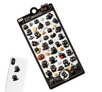 Pegatinas 3D,Pegatinas 3D Negras Divertidas - Adhesivos para Aula Infantil,Para Navidad Acción De Gracias Cumpleaños Fiestas Favores Aula Adultos Decoración De Pared Baño