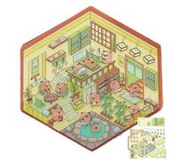 Pegatinas 3d, Pegatinas De Escenas 3d, Pegatinas Casa De Capibara Miniatura Para Scrapbooking, Pegatinas Capibara Divertidas Para Niños Y Adultos