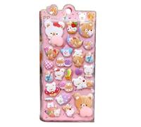 Pegatinas 3D - PVC, Resina Epoxi | Pegatinas Hinchadas Para Niños ños | Terapia De Escena En Miniatura 3D | Mini Pegatina De Dibujos Animados Con Diseño Ďe Animales Para Niños, Niñas, Ñiños