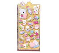 Pegatinas 3D - PVC, resina epoxi, pegatinas hinchadas para niños pequeños | Terapia de escena en miniatura 3D | diseño de animales, minipegatinas de dibujos animados para niñas, niños pequeños