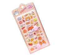 Pegatinas 3D | Tema de Huellas de Pata de Animal Surtido,Pegatinas 3D Caricatura para Scrapbooking,para Niños y Niñas Estuche de Portátil de Móvil Botella de Agua Cuaderno Álbum de