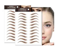 Pegatinas 4D de tatuajes de cejas, impermeables, para transferencias de cejas, para mujeres y niñas, cejas de arco alto, 2 hojas, 22 pares de calcomanías