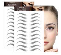 Pegatinas 4D de tatuajes de cejas, impermeables, para transferencias de cejas, para mujeres y niñas, cejas de arco alto, 2 hojas, 22 pares de calcomanías