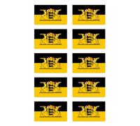Pegatinas: 50 x 30 mm, 10 unidades - Bandera de Alemania - Baden-Württemberg - con insignia - DE-BW - para coche, portátil y más