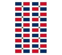 Pegatinas: 50 x 30 mm, 10 unidades - Bandera - República Dominicana - DO - para coche, maleta, portátil y más