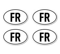 Pegatinas: 75 x 112,5 mm, 4 unidades - Matrícula de país - FR - Islas Feroe - (negro/blanco)