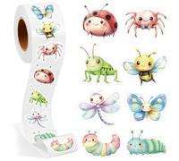 Pegatinas Abeja, 500 Piezas Pegatinas Insectos Animales de Recompensa, Pegatinas Pequeñas para Niños Regalos Scrapbooking Journal Bicicleta Portátil Teléfono Coche Moto, 1 Rollo (B)