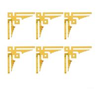 Pegatinas acrílicas de espejo para paredes y armarios, juego de 6 piezas con diseño diagonal, diseñadas para crear expansión visual y reflejo de luz (dorado)