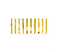 Pegatinas acrílicas para pared, 10 unidades, diseño de tira larga para soluciones simples y elegantes de decoración del hogar (5 x 35 x 10 unidades, dorado)