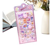 Pegatinas adhesivas 3D, impresión de huellas de animales con fuerte adherencia, dibujos animados, lindas pegatinas pequeñas | funda para teléfono móvil para niños, portátil, botella de agua, cuaderno