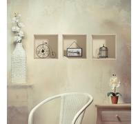 Pegatinas adhesivas 3D | Pegatina de pared 3D Welcome vintage - Pegatinas de pared para dormitorio adulto - Pegatinas de pared 3D - Decoración de pared - Pegatinas de pared Trompe el ojo | 30 x 90 cm