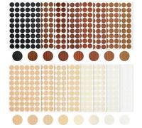 Pegatinas Adhesivas para Tornillos,16 Hojas Tapa Agujeros Mueble Cubiertas de Tornillos Autoadhesivas para Muebles para Cubrir, Reparar y Decorar Gabinetes, Piso, Parede