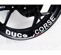 Pegatinas Adhesivo para Cubo De Llantas De Ruedas De Motocicleta con Impermeable Y Reflectante para Ducati 696/821/848/899/1199/1299(Color:A)