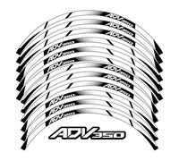 Pegatinas ADV350, Accesorios Reflectantes Para Motocicleta, Pegatina Para Rueda, Calcomanías Para El Interior Del Cubo, Cinta De Rayas Para Llanta Para ADV350 Adv 350(Color:Bianco)