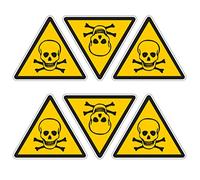 Pegatinas Advertencia Peligro de muerte Dead Skull Adhesivo en PVC adhesivo fuerte (6 Peligro de muerte)