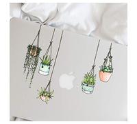 Pegatinas Aesthetics para Portátiles - Paquete de 5 Decorativas de Plantas Colgantes/en Maceta para Ordenadores Portátiles o Neveras