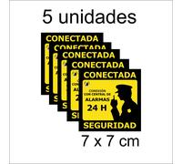 Pegatinas Alarma 24h Seguridad | Vinilo Adhesivo Impermeable | Carteles Disuasorios Cámaras y Alarmas para Casa, Negocio y Garaje