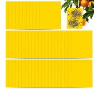 Pegatinas amarillas para combatir mosquitos luchando, 100 unidades, pegatinas amarillas enchufables, contra moscas de la fruta de la cereza, para plantas, interior y exterior, control de moscas (B)