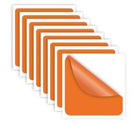 Pegatinas Anticolision para Cristal - 8ud de 12 cm Vinilo Naranja Antichoque de Personas y Pajaros para Ventana Escaparate (Naranja, 12 cm)