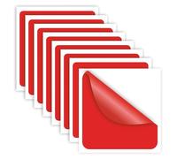 Pegatinas Anticolision para Cristal - 8ud de 12 cm Vinilo Rojo Antichoque de Personas y Pajaros para Ventana Escaparate (Rojo, 12 cm)