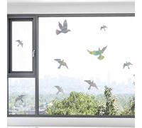 Pegatinas anticolisión para ventana de pájaros, calcomanías para puerta de vidrio, protección y ahorro de pájaros, reflejo (12 uds)