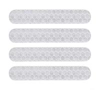 Pegatinas anticursores reflectantes brillantes para scooter eléctrico Ninebot Max G30 Safety First (plateado)