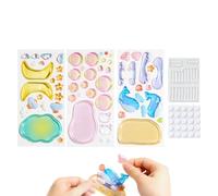 Pegatinas Apilables 3D Crystal DIY Craft Set Linda Mini Escena Decoración D