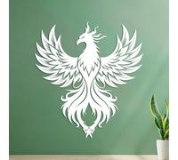 Pegatinas artísticas de vinilo Arte del ave fénix celestial inspirado en la mitología 42x45.7cm Varios tamaños Blanco