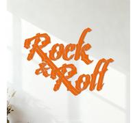 Pegatinas artísticas de vinilo Letras de músico de rock and roll 42x55.9cm Varios tamaños Naranja