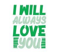 Pegatinas artísticas de vinilo siempre te querré 60.8x80.5cm Pegatinas para vidrio Verde