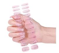 Pegatinas artísticas para uñas, estilo francés, tiras de gel, tiras de gel, tiras de esmalte curadas, calcomanías de decoración, envolturas de esmalte curadas