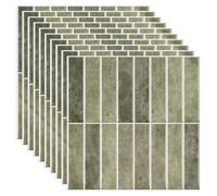Pegatinas autoadhesivas 3D para azulejos, despegar y pegar, azulejos de pared, azulejos autoadhesivos para cocina, dormitorio, decoración de pared (10 unidades de color claro, 30 x 30 cm, 1,2 mm)