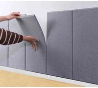 Pegatinas autoadhesivas de pared anticolisión, paneles de pared acolchados suaves 3D, cojín de pared insonorizado de terciopelo, acolchado a prueba de humedad para sala de estar y dormitorio